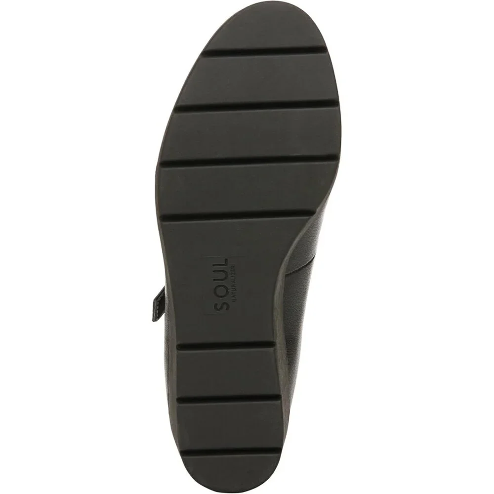Women's Soul Adore Casual Wedge - Mary Jane Style, Size 9 in Elegant Black - Picture 4 of 9